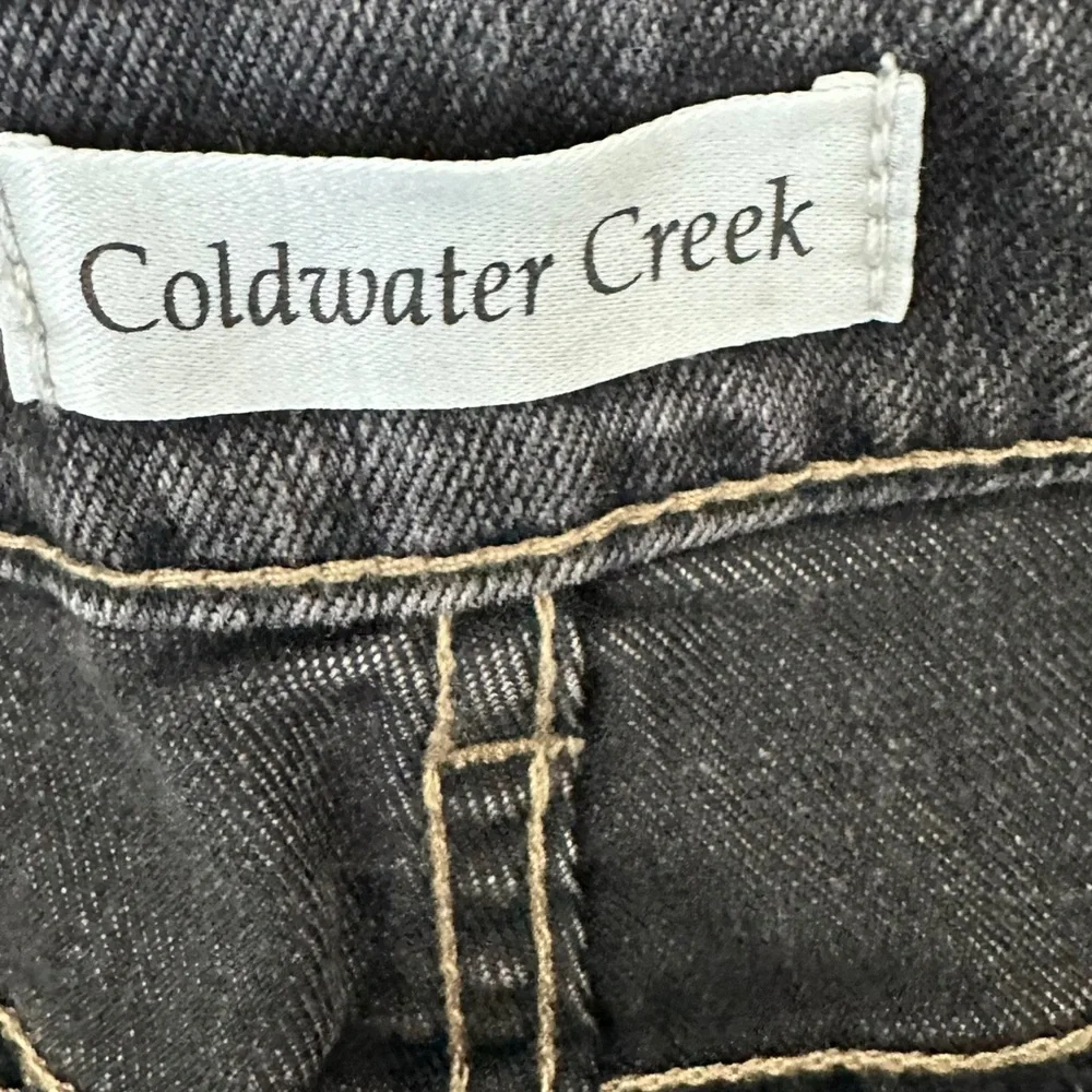 Coldwater Creek Women’s Sz 8 Classic Shape Me Jeans Straight Leg Charcoal NWT
